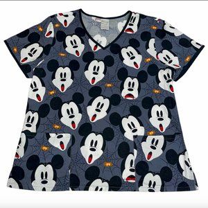 Disney Mickey Mouse Dracula Halloween Spider Scrub